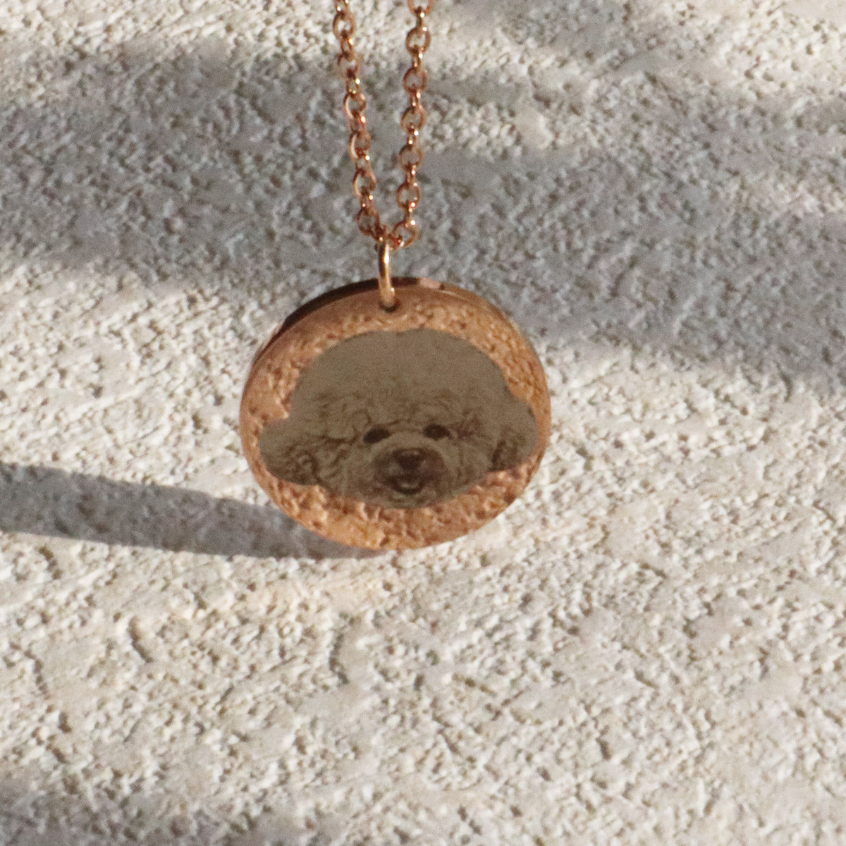 Custom Pet Photo Necklace – Personalized Round Pendant Gift