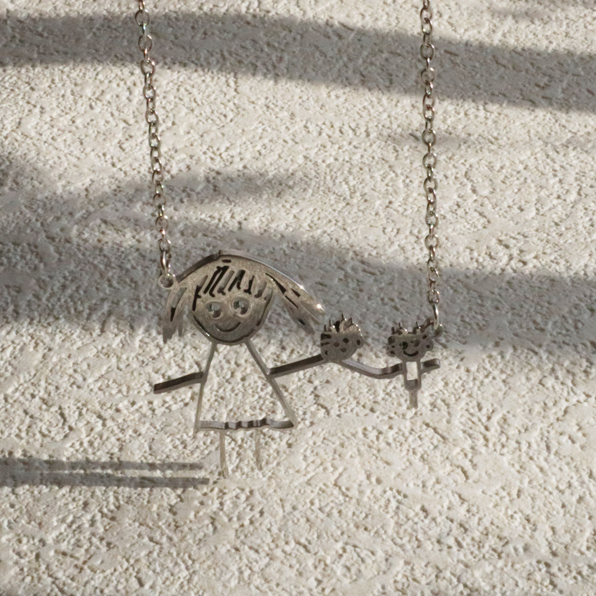 Custom Kids Art Necklace – Personalized Drawing Jewelry