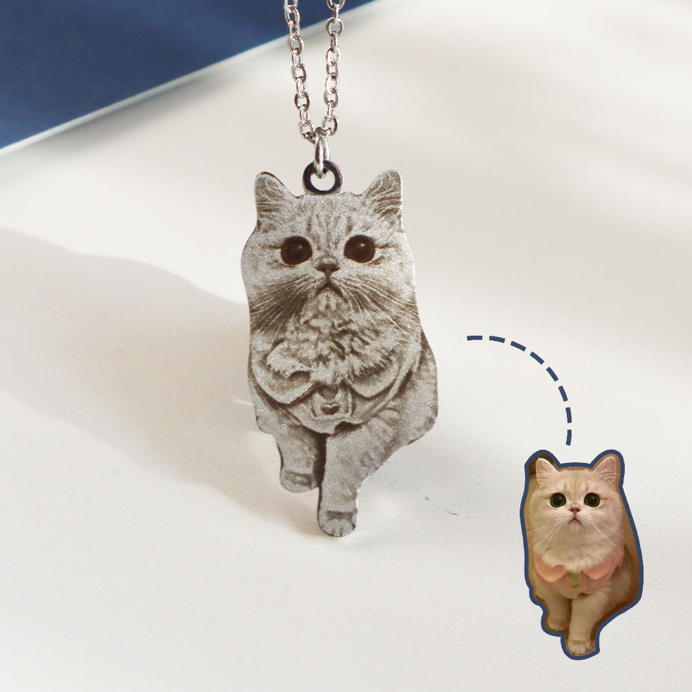 Custom Pet Photo Necklace Custom Gifts for Animal Lovers