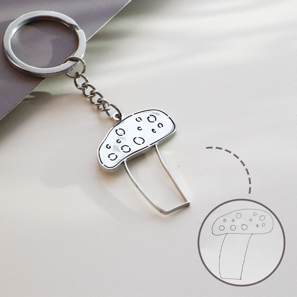 Kid's Drawing Personalized Keychain