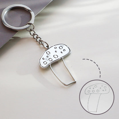 Kid's Drawing Personalized Keychain