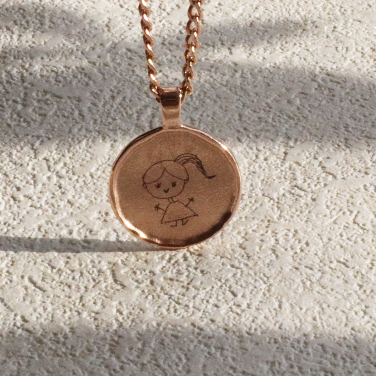 Personalized Disc Necklace – Custom Kid Art Jewelry