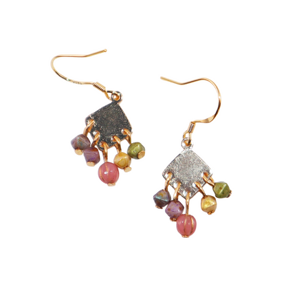 5-Bead Colorful Earrings – 5 Tiny Beads