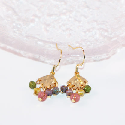 5-Bead Colorful Earrings – 5 Tiny Beads