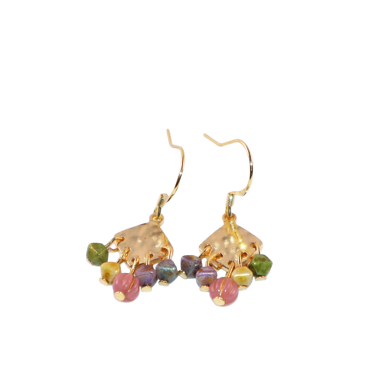 5-Bead Colorful Earrings – 5 Tiny Beads
