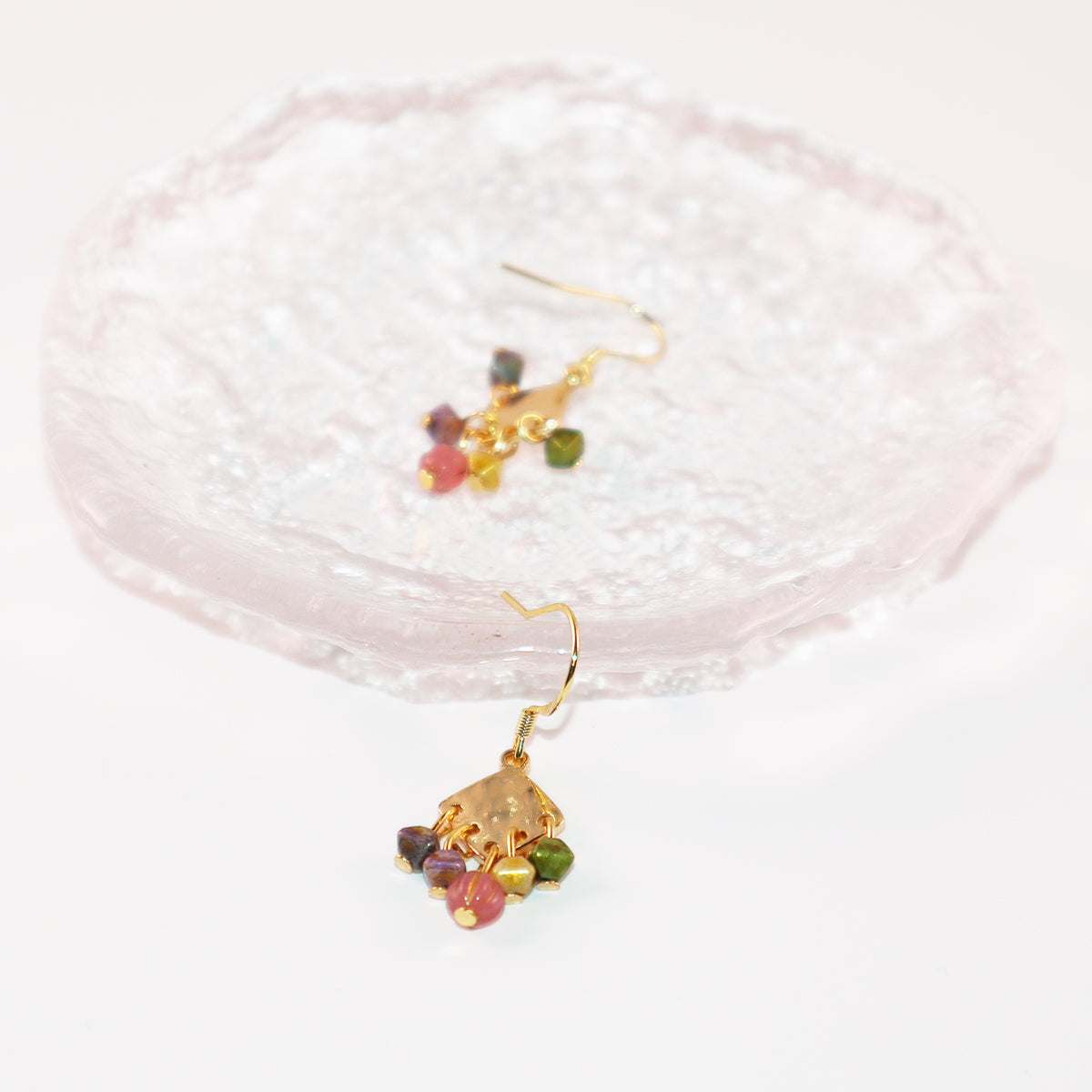 5-Bead Colorful Earrings – 5 Tiny Beads