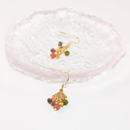 5-Bead Colorful Earrings – 5 Tiny Beads